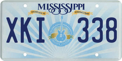 MS license plate XKI338