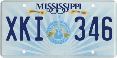 MS license plate XKI346