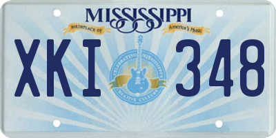 MS license plate XKI348