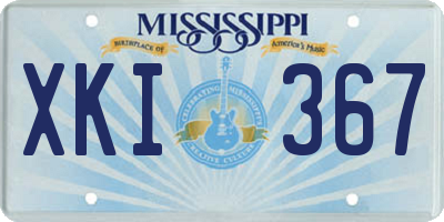 MS license plate XKI367