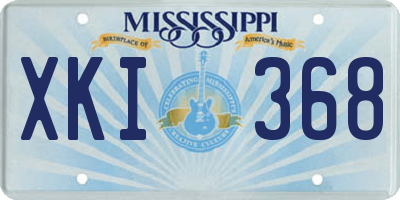 MS license plate XKI368