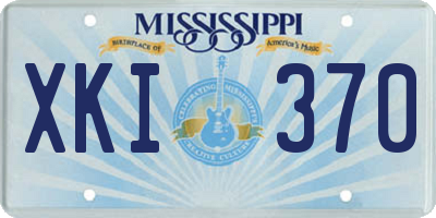 MS license plate XKI370