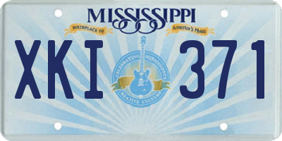 MS license plate XKI371