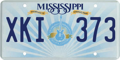 MS license plate XKI373