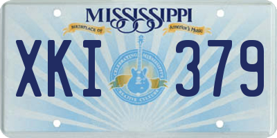 MS license plate XKI379