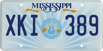 MS license plate XKI389