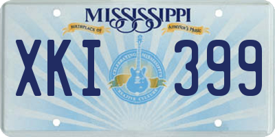 MS license plate XKI399