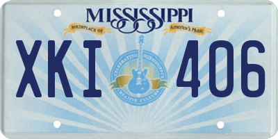 MS license plate XKI406