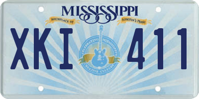 MS license plate XKI411