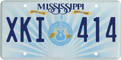 MS license plate XKI414