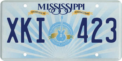 MS license plate XKI423