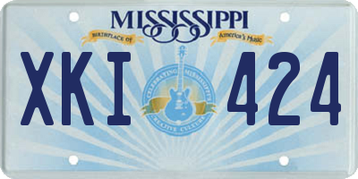 MS license plate XKI424