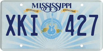 MS license plate XKI427