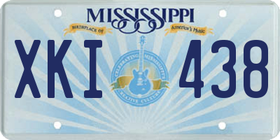 MS license plate XKI438