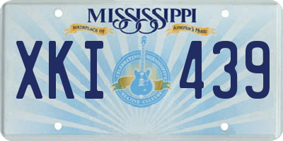 MS license plate XKI439