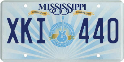 MS license plate XKI440