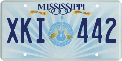 MS license plate XKI442