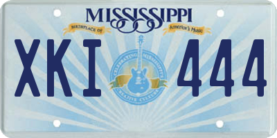 MS license plate XKI444