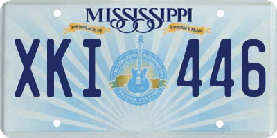 MS license plate XKI446