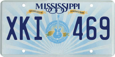 MS license plate XKI469