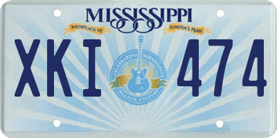 MS license plate XKI474