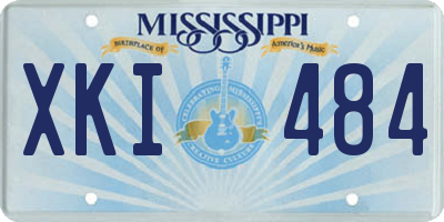 MS license plate XKI484