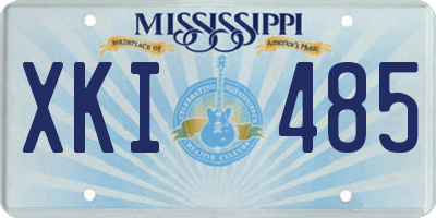 MS license plate XKI485