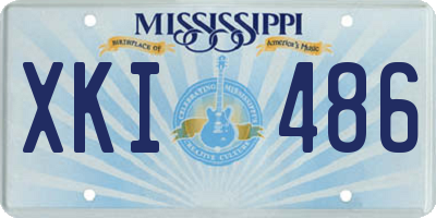 MS license plate XKI486