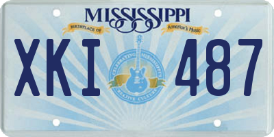 MS license plate XKI487