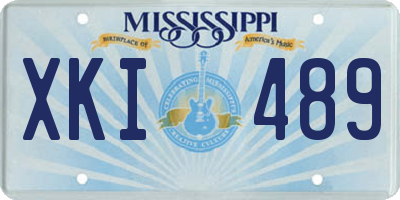MS license plate XKI489