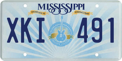 MS license plate XKI491