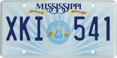 MS license plate XKI541