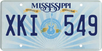 MS license plate XKI549