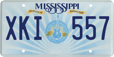 MS license plate XKI557