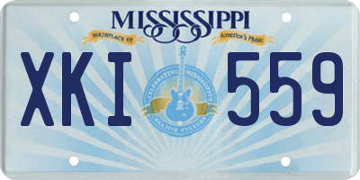 MS license plate XKI559