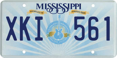 MS license plate XKI561