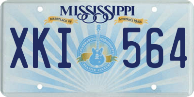 MS license plate XKI564