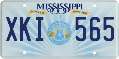 MS license plate XKI565