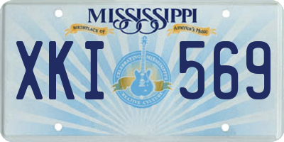 MS license plate XKI569