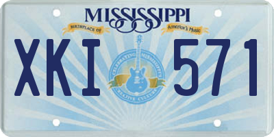 MS license plate XKI571