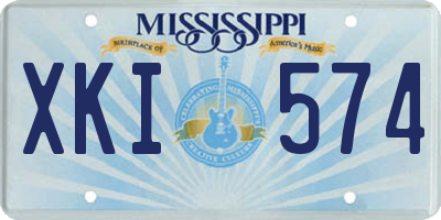 MS license plate XKI574