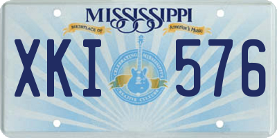 MS license plate XKI576