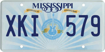 MS license plate XKI579