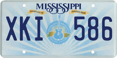 MS license plate XKI586