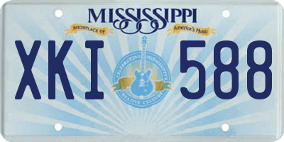 MS license plate XKI588