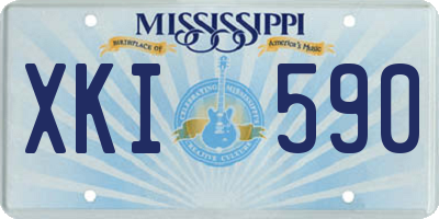 MS license plate XKI590