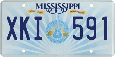 MS license plate XKI591