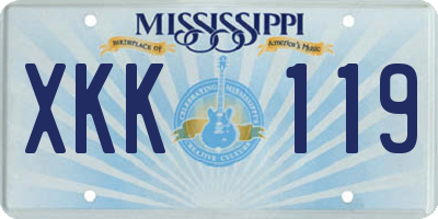 MS license plate XKK119