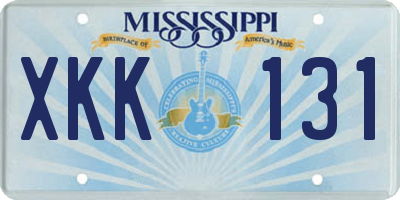 MS license plate XKK131