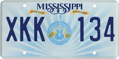 MS license plate XKK134